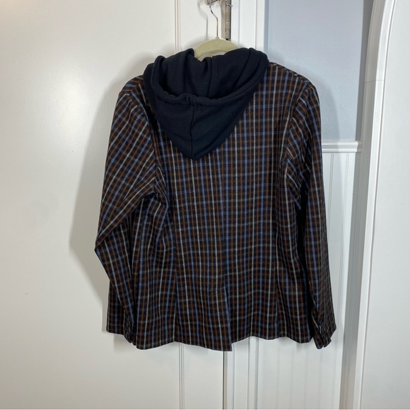 Liverpool Dickey jacket‎ Blazer brown tan blue plaid size medium - Picture 6 of 10